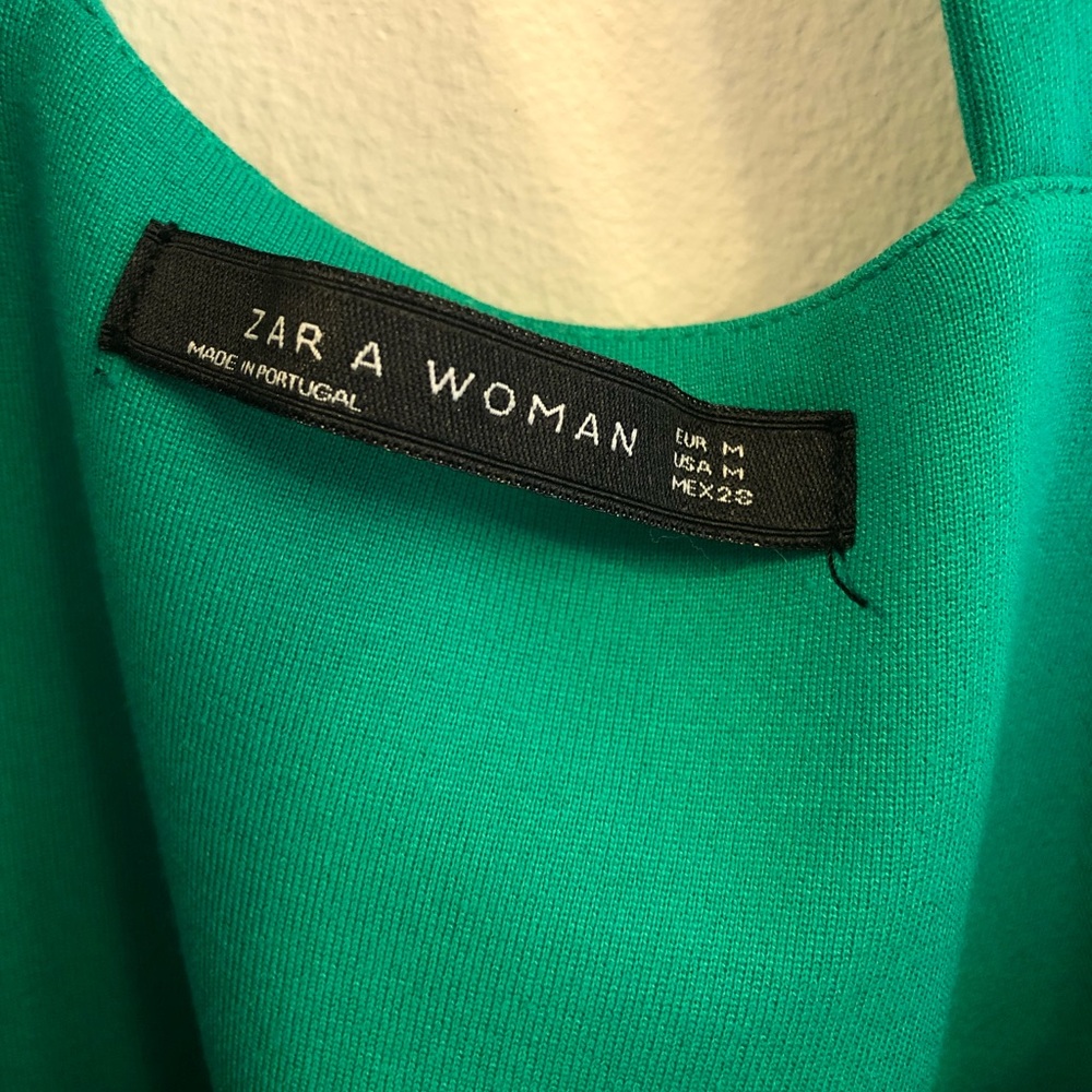 Zara Green A-Line Dress - Picture 3 of 6